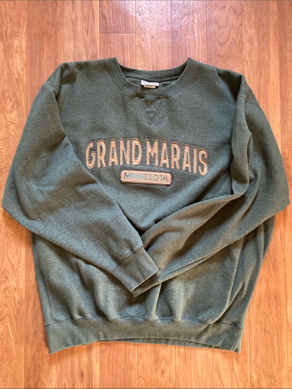 3XL  Green Crewneck Sweatshirt with  Patch